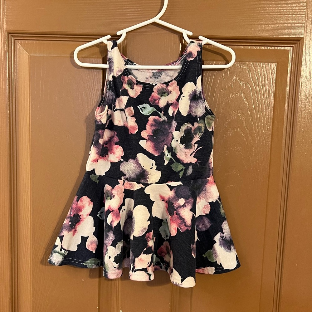 My Littlest One | Pemplum style top with floral design